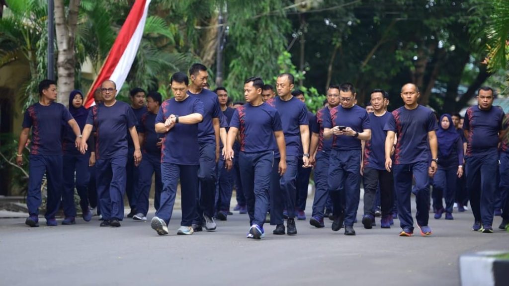 Kapolda Gorontalo Irjen Widodo Pimpin Olahraga Bareng Personel Polda