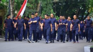 Kapolda Gorontalo Irjen Widodo Pimpin Olahraga Bareng Personel Polda