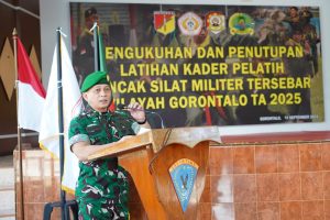 Penutupan Latihan Pencak Silat Militer di Gorontalo, Danrem 133/NW Beri Pesan Khusus