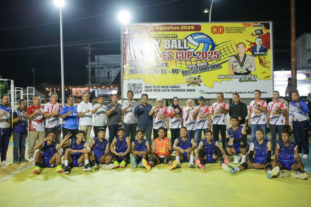 Volleyball Kapolres Cup Pohuwato 2025 Resmi Ditutup, Putra Lemito dan Putri Mopiyohu Juara