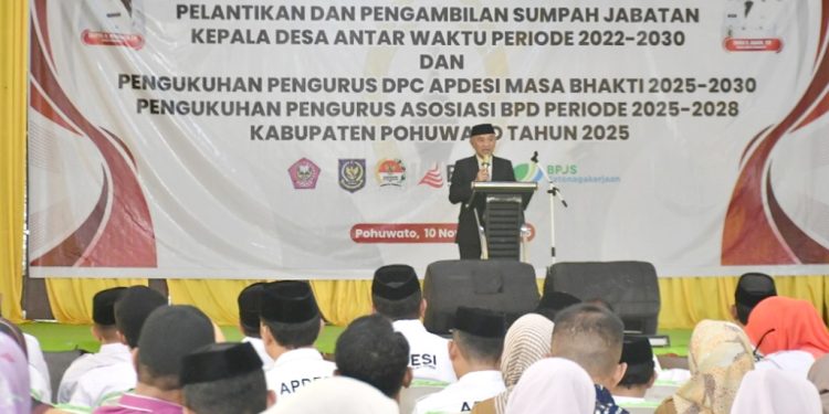 3 Kades Antar Waktu Dilantik, APDESI dan BPD Pohuwato Juga Dikukuhkan