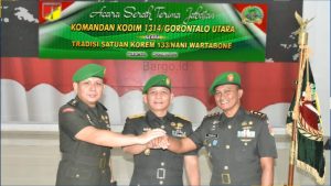 Danrem Pimpin Sertijab Dandim 1314/Gorut, Letkol Inf Gembong Yudo Resmi Jabat Komandan Baru