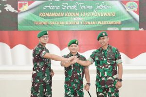Danrem 133/NW Pimpin Sertijab Dandim 1313/Pohuwato, Tekankan Disiplin dan Amanah Jabatan