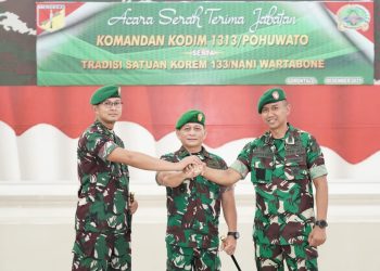Danrem 133/NW Pimpin Sertijab Dandim 1313/Pohuwato, Tekankan Disiplin dan Amanah Jabatan