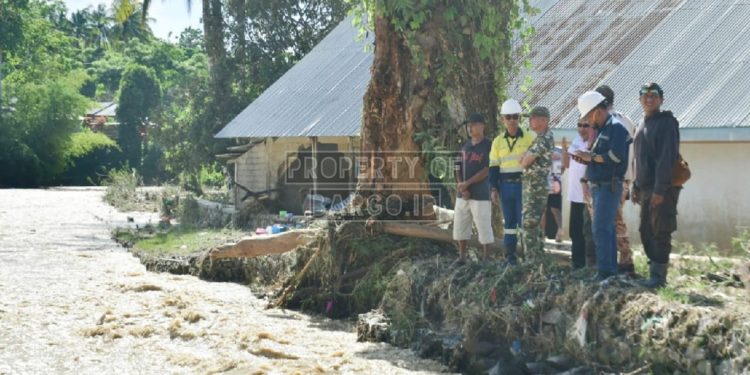 Bupati Pohuwato Tinjau Lokasi Banjir Hulawa, BWSS II Janji Tinggikan Tanggul 1,5 Meter