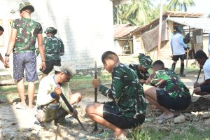 Tanpa Mesin Besar, Satgas TMMD Boalemo Sukses Tambah 70 Meter Jalan Beton di Hutamonu