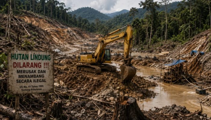 Heboh! 9 Excavator Diduga Garap Hutan Lindung Pohuwato, Nama FP pun Disorot