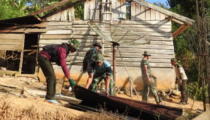 Pra TMMD Ke-129 Dimulai, Kodim 1313/Pohuwato Bangun Tiga Rumah Layak Huni untuk Warga Taluditi