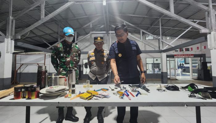 Razia Gabungan Digelar di Lapas Gorontalo, Sejumlah Barang Terlarang Berhasil Diamankan