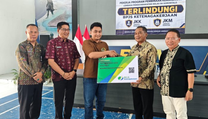 Bukan Hanya Dibina, 52 Warga Binaan Lapas Gorontalo Kini Dapat Jaminan Sosial Ketenagakerjaan
